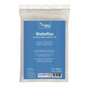 1x zakje wattenvlies 100 grams vulmateriaal kleding/tassen/poppen 25 x 100 cm