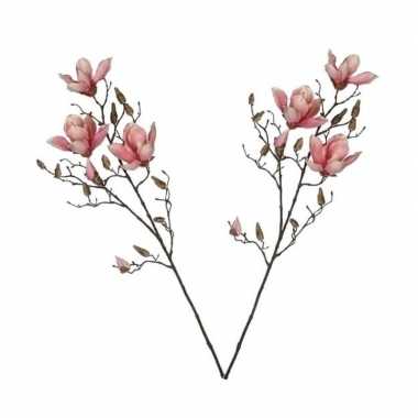 2 stuks nep planten magnolia beverboom kunstbloemen takken 188 cm dec