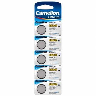 5x lithium knoopcel batterijen cr2016 3v camelion