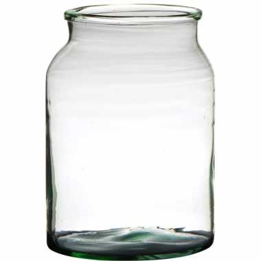 Bloemenvaas van gerecycled glas 25 x 19 cm