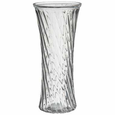 Bloemenvaas van glas 14 x 30 cm