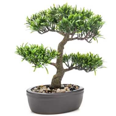 Groene kunstplant bonsai boompje 32 cm