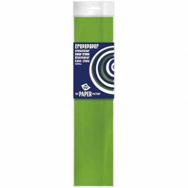 Hobby crepe papier limegroen 250 x 50 cm