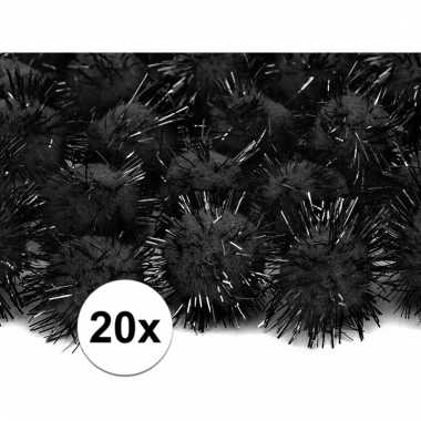 Hobby pompons 20 mm zwart