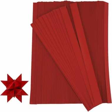 Knutselmateriaal papierstroken rood 500 stuks