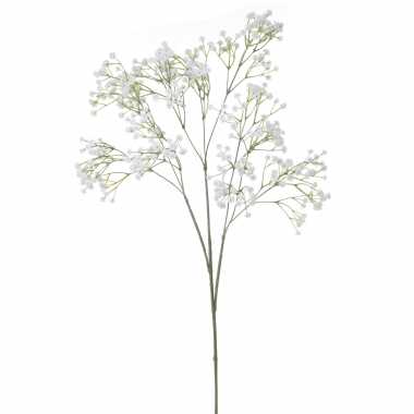 Kunstbloemen gipskruid/gypsophila takken wit 95 cm