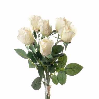 Rozen boeket wit 38 cm