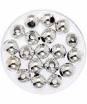 120x stuks sieraden maken glans deco kralen in het zilver van 8 mm