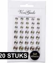 120x zilveren plaksteentjes parels