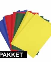 16x a4 hobbykarton in vier kleuren blauw rood donkergroen geel