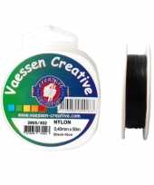1x nylon draad zwart 50 meter 10224165