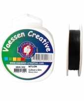 1x nylon draad zwart 50 meter