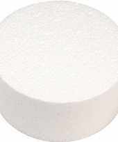 1x piepschuim schijf schijven vorm rond 10 x 7 cm hobby knutselmateriaal