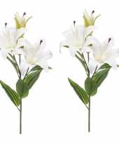 2 stuks nep planten witte lilium candidum witte lelie kunstbloemen 78 cm decoratien