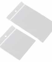 200x plastic zakjes met gripsluiting 100 x 100 mm en 120 x 180 mm