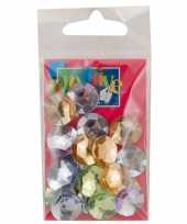 20x plastic diamanten stenen gekleurd 15 mm 1 5 cm decoratie materiaal