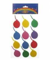 24 stickers van gekleurde ballonnen