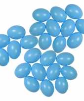 25x plastic blauwe eitjes 6 cm decoratie versiering