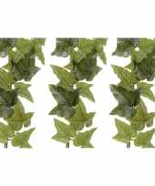 3x groene hedera helix klimop hangplant kunstplanten 180 cm