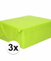 3x kaftpapier lime groen 70 x 200 cm kraftpapier