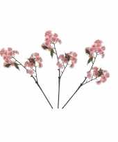 3x nep planten prunus serrulata kersenbloesem kunstbloemen takken 166 cm decoratie