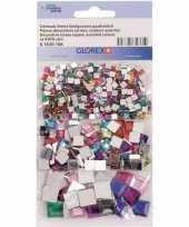 450x gekleurde decoratie steentjes vierkant