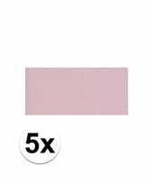 5x crepla foam rubber plaat roze
