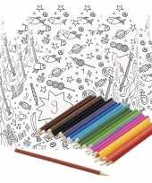 5x kroontjes om in te kleuren met potloden voor kinderen