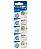 5x lithium knoopcel batterijen cr1616 3v camelion