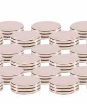 72x ronde kantoor koelkast magneten 1 cm zilver