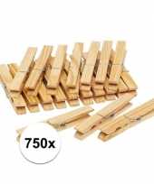 750x houten wasgoedknijpers knijpers