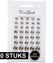 80x zilveren plaksteentjes parels