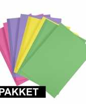 8x a4 hobbykarton in vier kleuren fuchsia roze geel groen paars