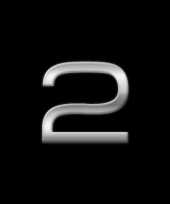 Auto sign sticker cijfer 2 2 5 cm