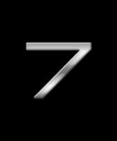 Auto sign sticker cijfer 7 2 5 cm