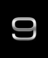 Auto sign sticker cijfer 9 2 5 cm