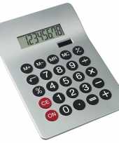Basic rekenmachine calculator zilver 20 cm