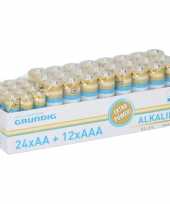 Batterijen voordeelpakket aa en aaa 36 stuks alkaline