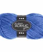 Bolletje acryl wol blauw 50 gram