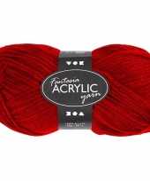 Bolletje acryl wol rood 50 gram