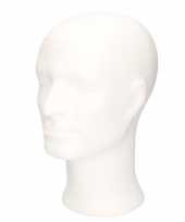 Etalagemateriaal mannen jongens pashoofd 33 cm van piepschuim