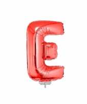Folie ballon letter e rood 41 cm