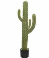 Groene euphorbia cactus kunstplanten 102 cm met zwarte pot