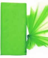 Groene organza stof op rol 150 x 300 cm