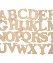 Houten alfabet letters 26 stuks 4 cm