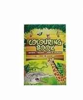 Kinderspeelgoed wilde dieren thema kleurplaten a4 formaat kleurboeken tekenboeken