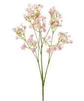 Kunstbloemen gipskruid gypsophila takken lichtroze 68 cm