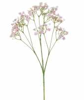 Kunstbloemen gipskruid gypsophila takken roze 70 cm