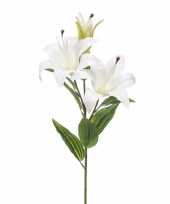 Nep planten witte lilium candidum witte lelie kunstbloemen 78 cm decoratie