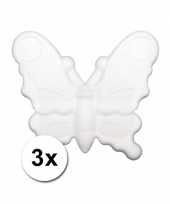 Piepschuimen vlinder 3x 12 5 cm